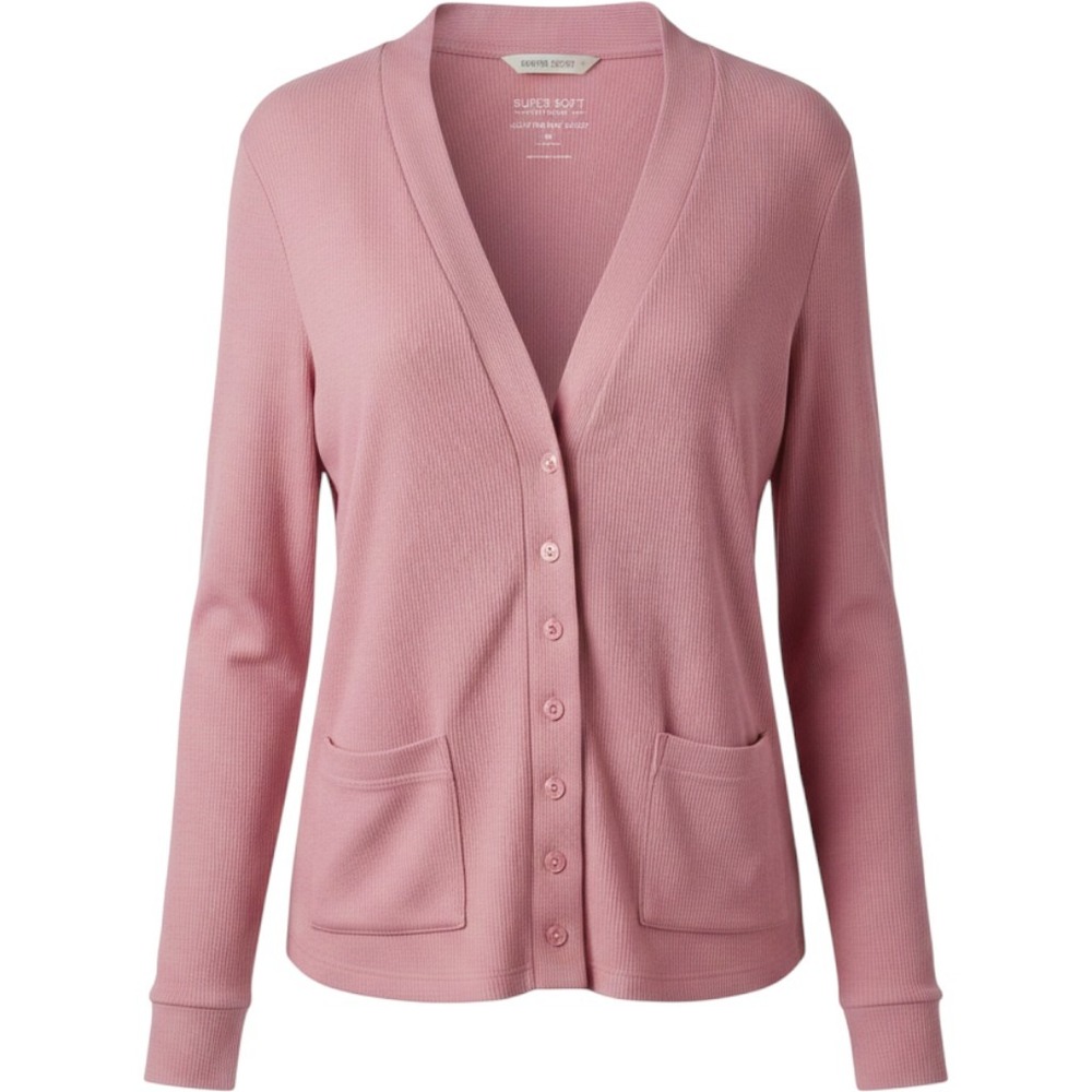 Torrid Super Soft Light Rib Knit Sleep Cardigan Pink Button Front Pockets 00 NEW